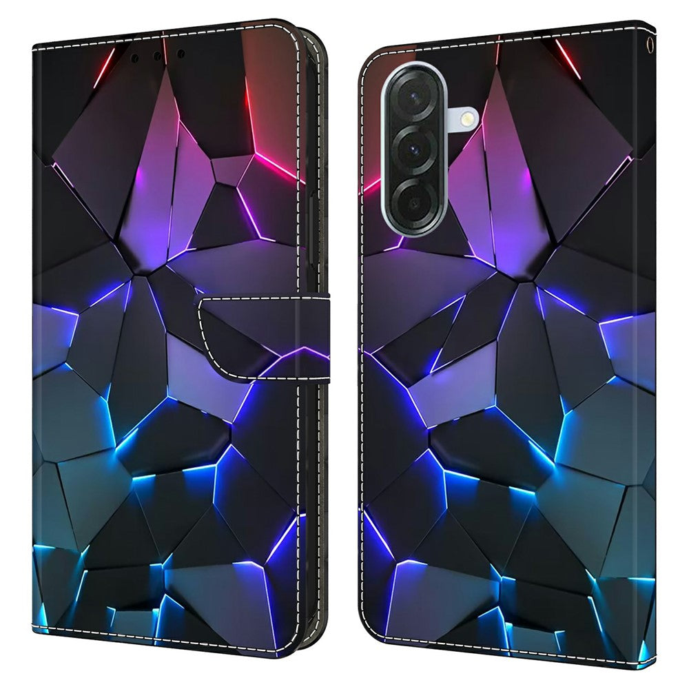 For Samsung Galaxy A57 5G Case with Card Slot Pattern Printed TPU + PU Leather Flip Phone Cover
