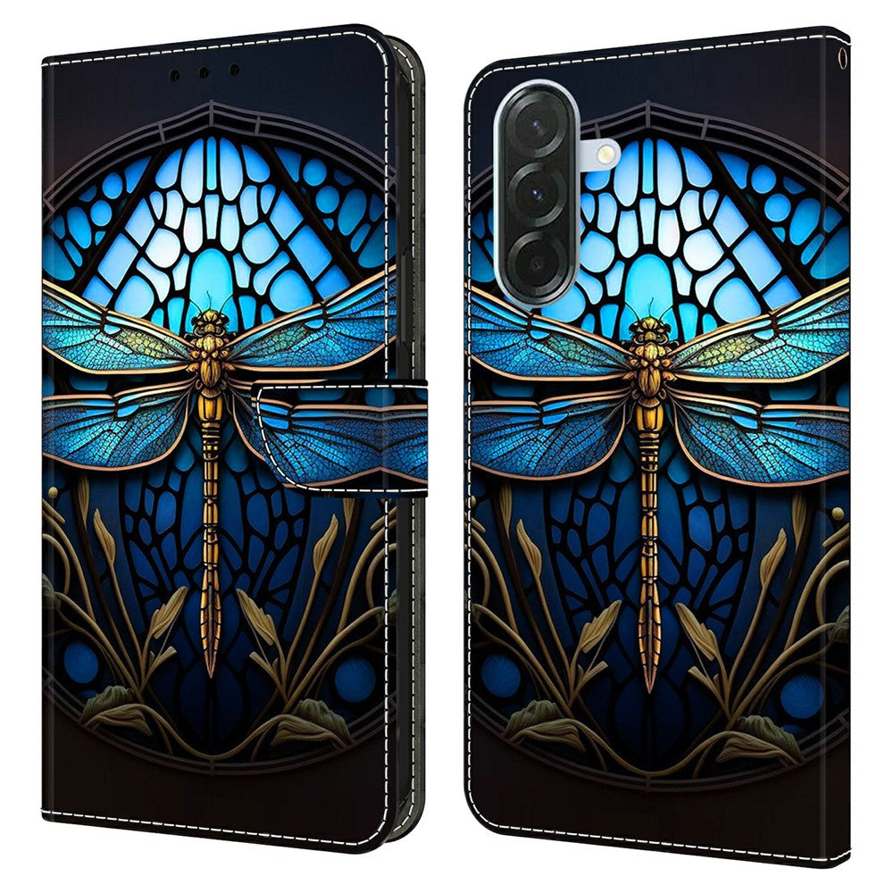 For Samsung Galaxy A57 5G Case with Card Slot Pattern Printed TPU + PU Leather Flip Phone Cover