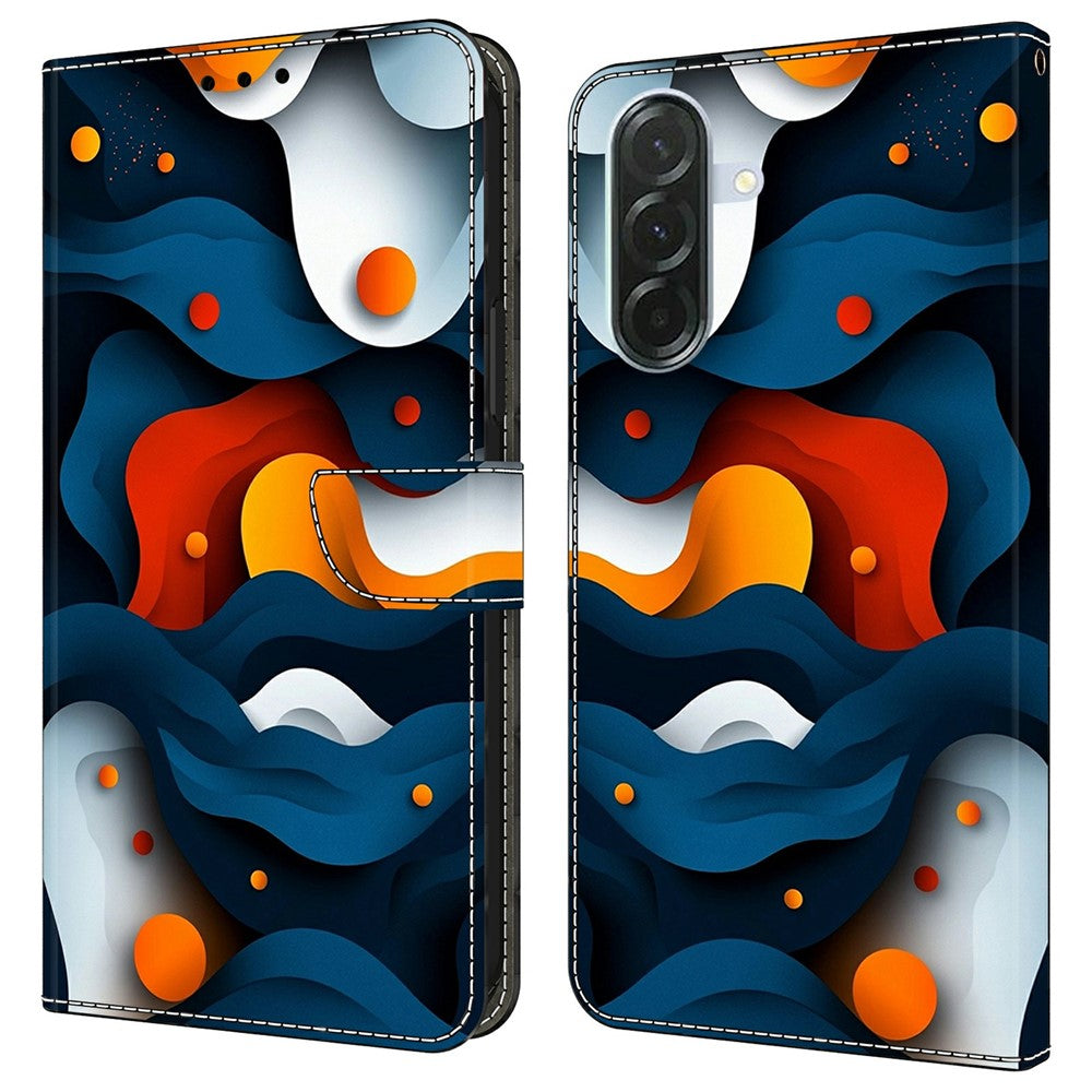 Til Samsung Galaxy A37 5G Etui Pung Stativ Mønsterprint PU Læder Flip Telefoncover
