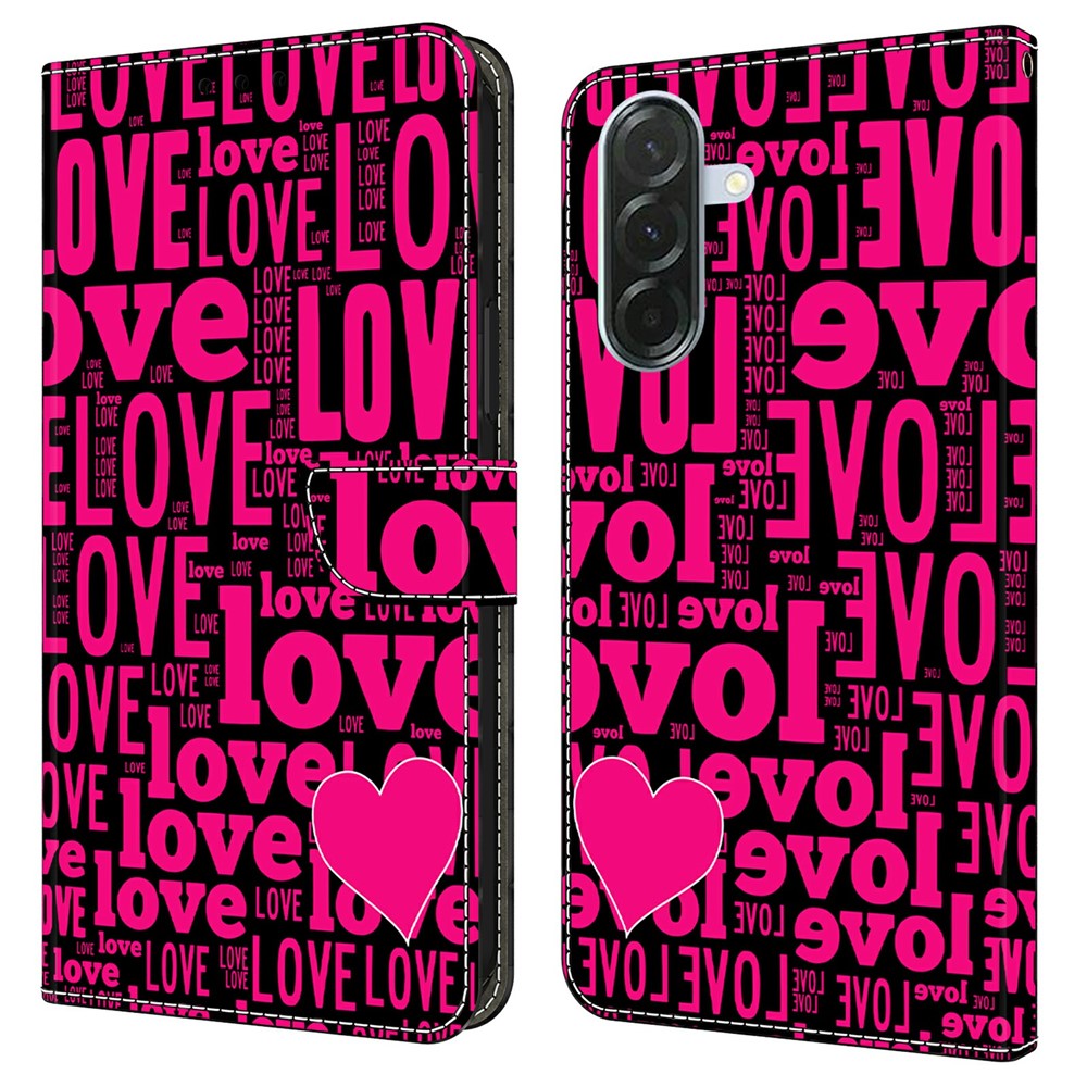 Til Samsung Galaxy A57 5G Wallet Cover Mønstertryk PU Læder Flip Stand Telefoncover