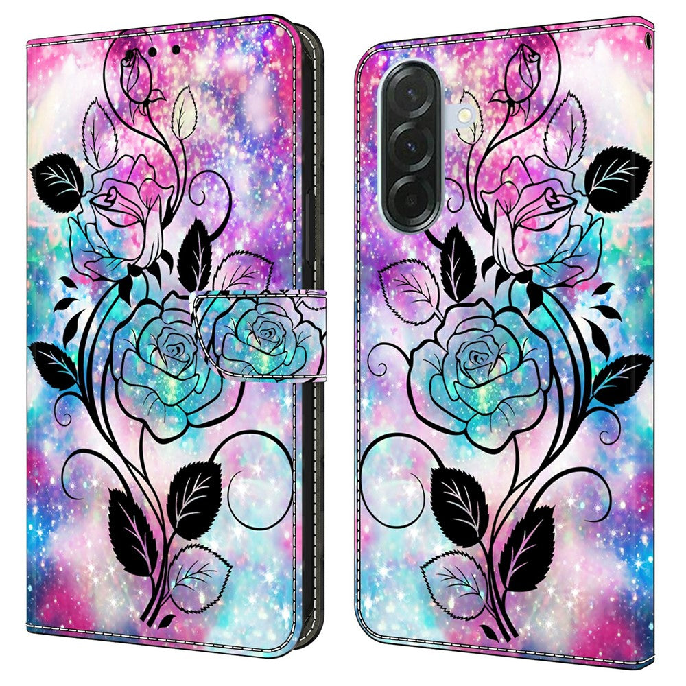 Til Samsung Galaxy A57 5G Wallet Cover Mønstertryk PU Læder Flip Stand Telefoncover