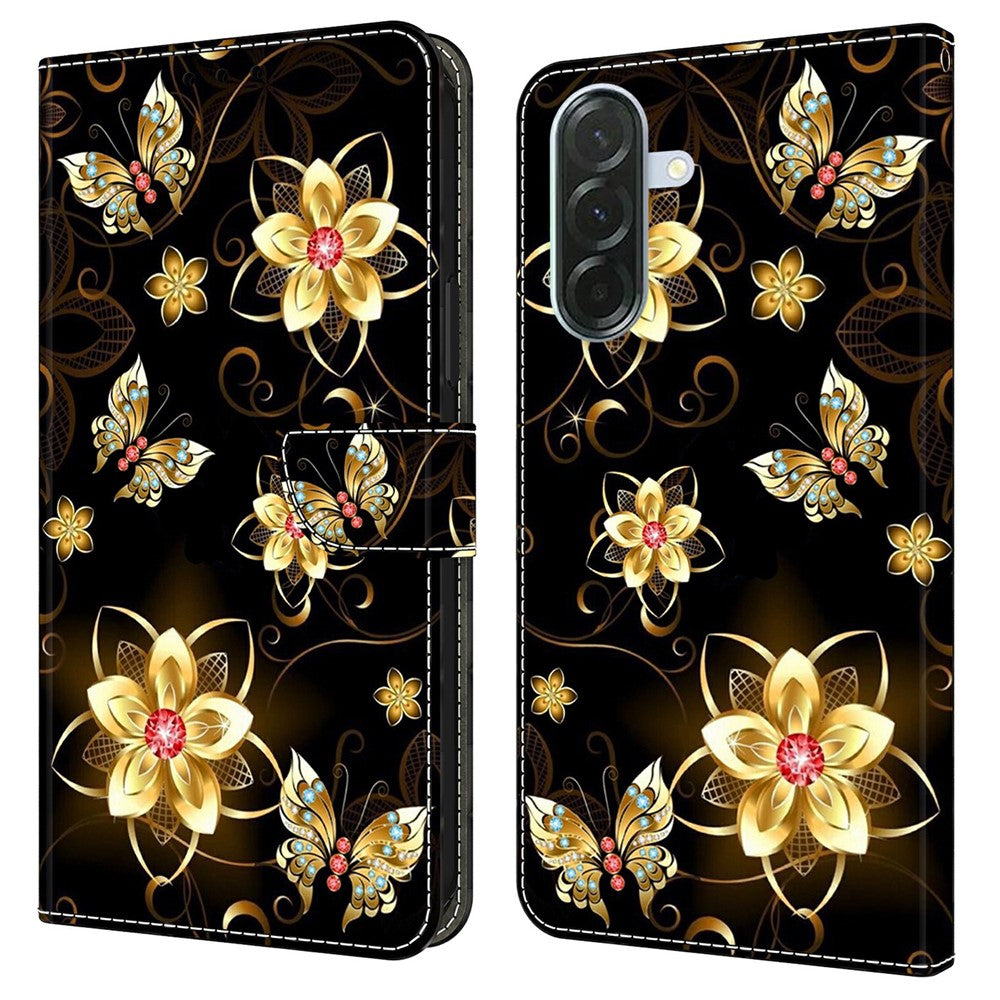 Til Samsung Galaxy A57 5G Wallet Cover Mønstertryk PU Læder Flip Stand Telefoncover