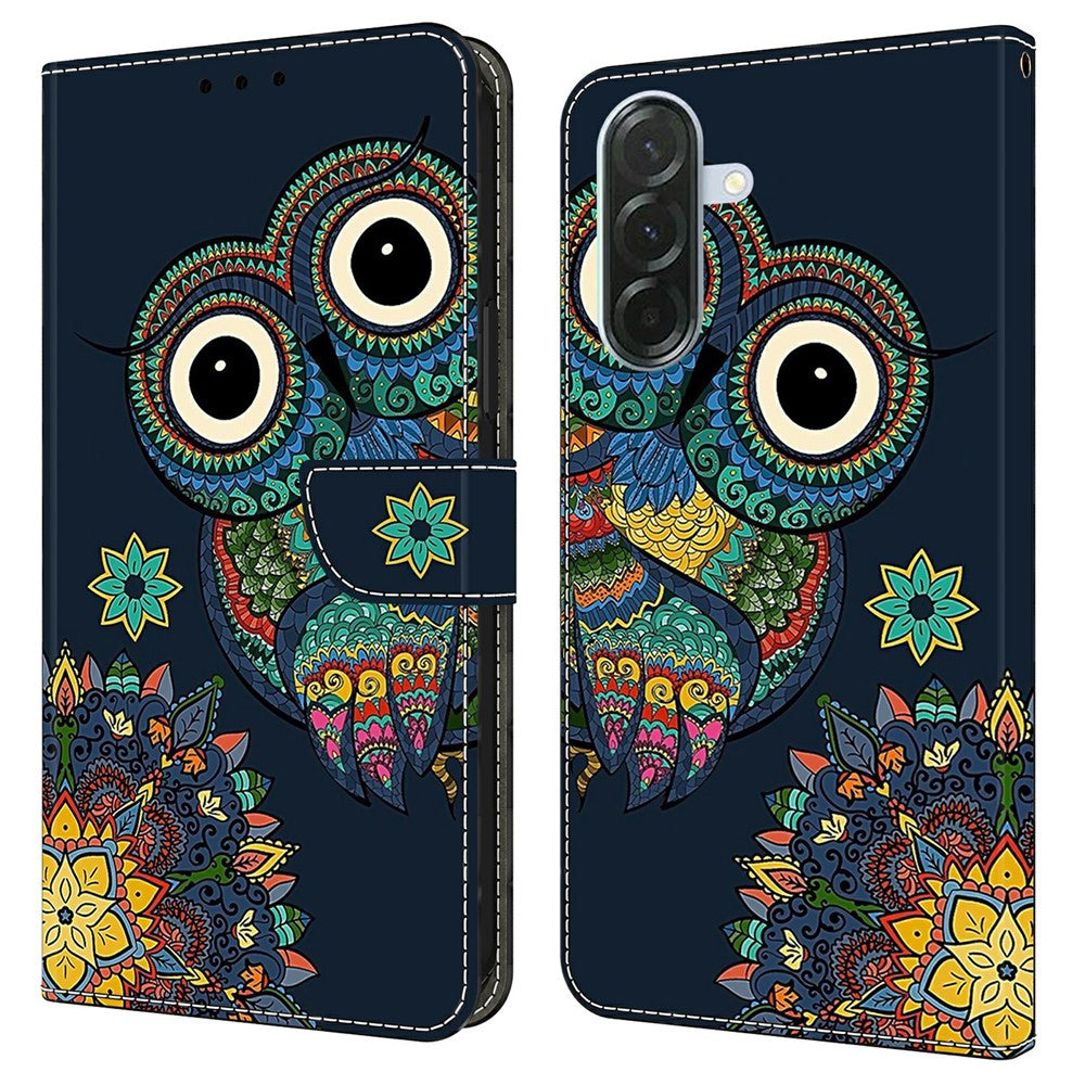 Til Samsung Galaxy A57 5G Wallet Cover Mønstertryk PU Læder Flip Stand Telefoncover