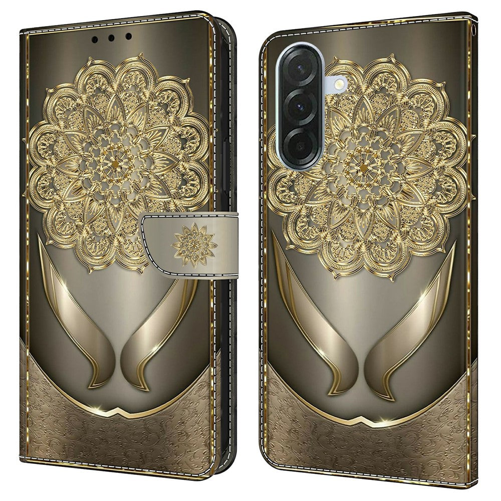 Til Samsung Galaxy A57 5G Wallet Cover Mønstertryk PU Læder Flip Stand Telefoncover