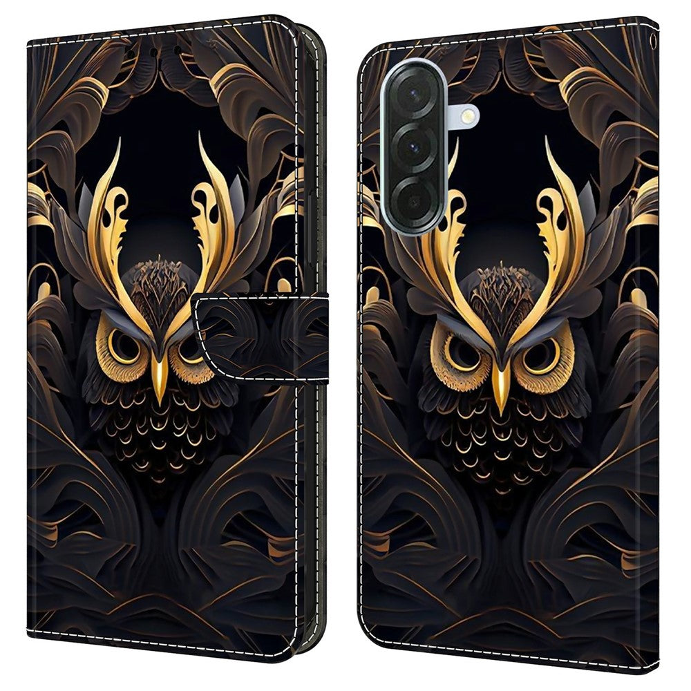 Til Samsung Galaxy A57 5G Wallet Cover Mønstertryk PU Læder Flip Stand Telefoncover