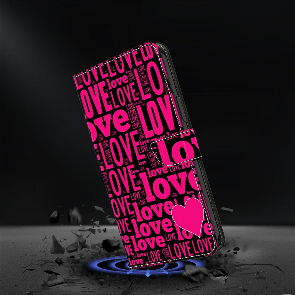Til Samsung Galaxy A37 5G Pung Etui Mønstertryk PU Læder Flip Stand Telefoncover
