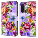 Til Samsung Galaxy A37 5G Pung Etui Mønstertryk PU Læder Flip Stand Telefoncover