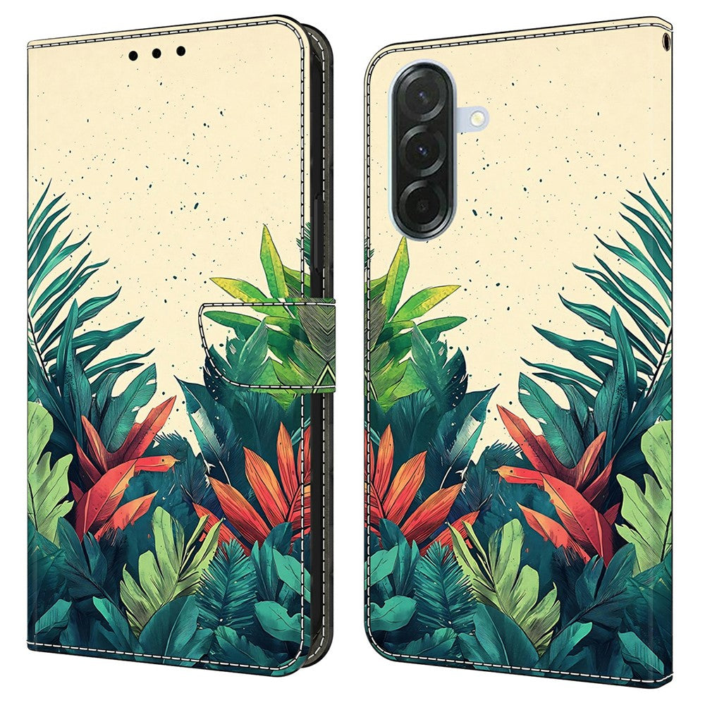 Til Samsung Galaxy A37 5G Pung Etui Mønstertryk PU Læder Flip Stand Telefoncover