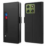 Til Motorola Edge 70 5G Cover Stativ PU Læder Telefon Cover Kort Holder Spejl