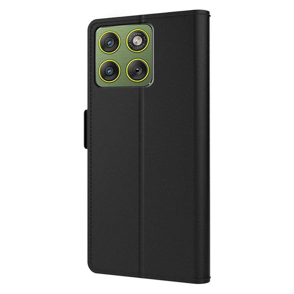 Til Motorola Edge 70 5G Cover Stativ PU Læder Telefon Cover Kort Holder Spejl