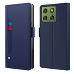Til Motorola Edge 70 5G Cover Stativ PU Læder Telefon Cover Kort Holder Spejl