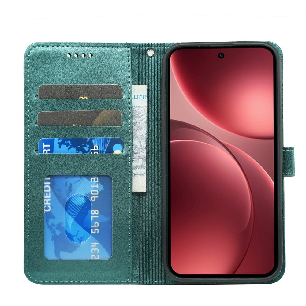 For Oppo Find X9 5G Wallet Case Magnetic Snap Leather Phone Cover with Strap