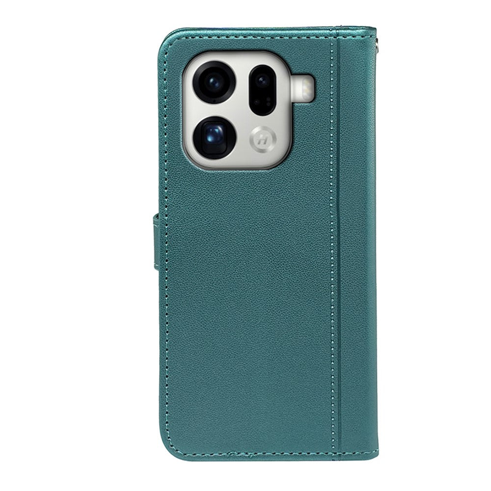 For Oppo Find X9 Pro 5G Wallet Case Magnetic Snap Leather Phone Cover with Strap