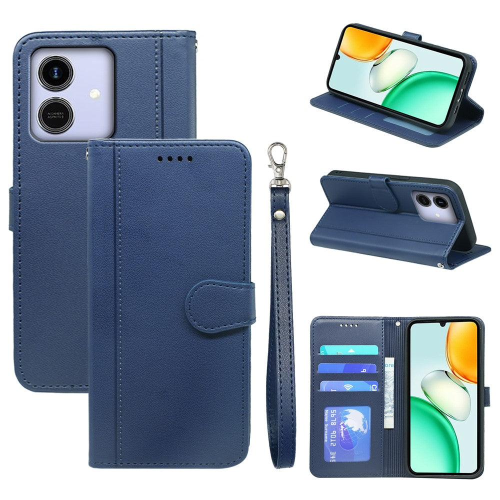 For Honor Play10 4G Pung Etui Magnetisk Lås Læder Telefoncover med Rem