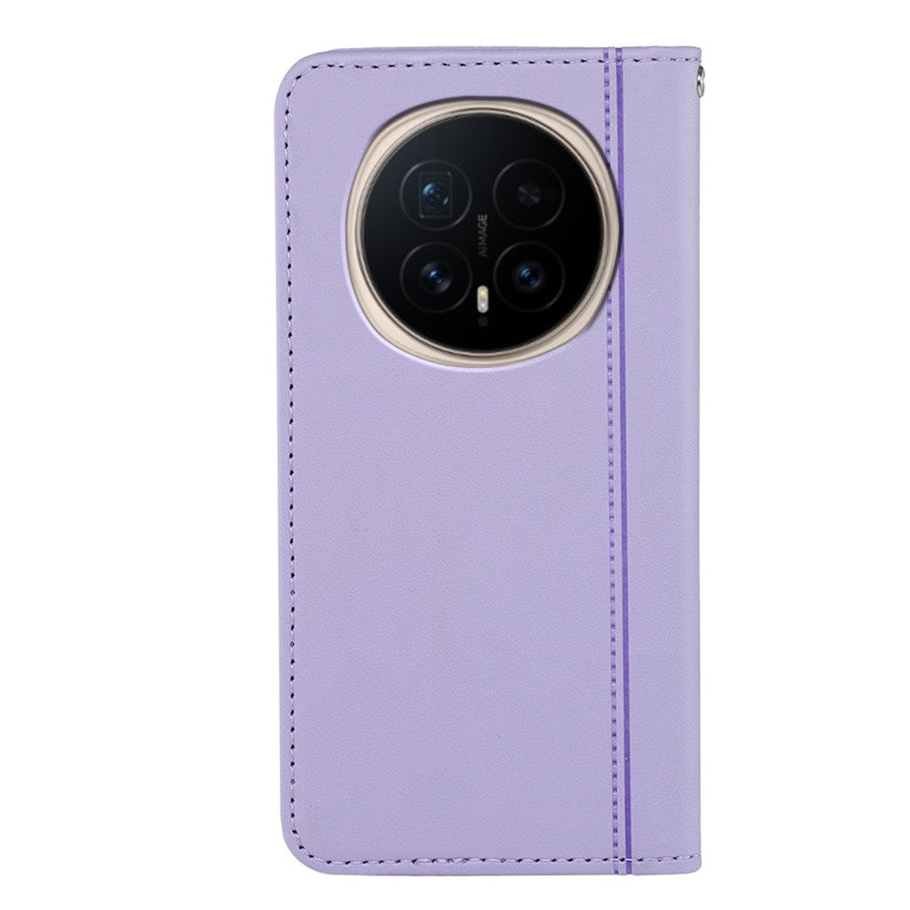 For Honor Magic8 5G Wallet Case Magnetic Closing PU Leather Phone Cover with Wrist Strap