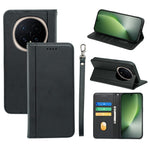 For Honor Magic8 5G Wallet Case Magnetic Closing PU Leather Phone Cover with Wrist Strap