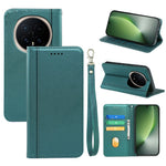 For Honor Magic8 5G Wallet Case Magnetic Closing PU Leather Phone Cover with Wrist Strap