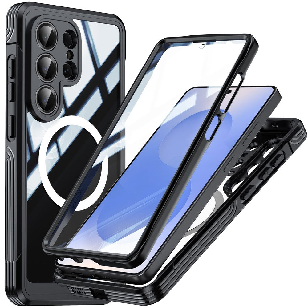 Samsung Galaxy S26 Ultra Magnetiskt Skal PC + TPU mobilskal med Härdat Glas Skärmfilm