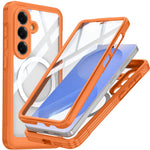 For Samsung Galaxy S26+ Magnetic Case PC + TPU Phone Cover with Tempered Glass Screen Film