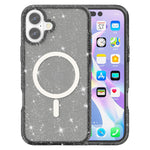 AMORUS For iPhone 17 Magnetic Case Compatible with MagSafe Glitter Powder PC + TPU Phone Cover