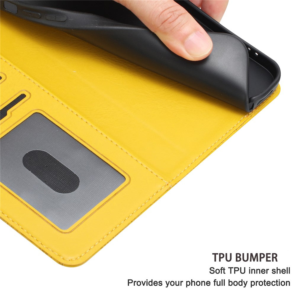 Til Samsung Galaxy A37 5G Etui Blomsterpræg Læder Flip Cover med Håndrem