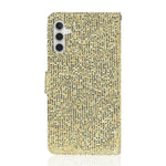 Samsung Galaxy S26-skal i PU-läder, plånbok med korthållare, glitter, mobilskal