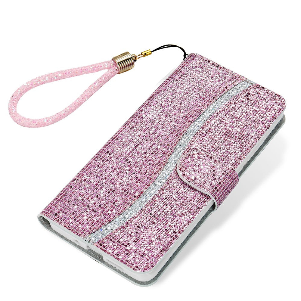 For Samsung Galaxy A37 5G Case PU Leather Wallet Card Slots Glitter Phone Cover
