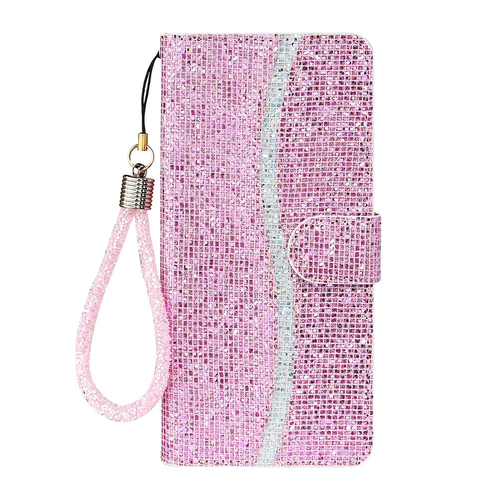 For Samsung Galaxy A37 5G Case PU Leather Wallet Card Slots Glitter Phone Cover