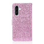 For Samsung Galaxy A37 5G Case PU Leather Wallet Card Slots Glitter Phone Cover