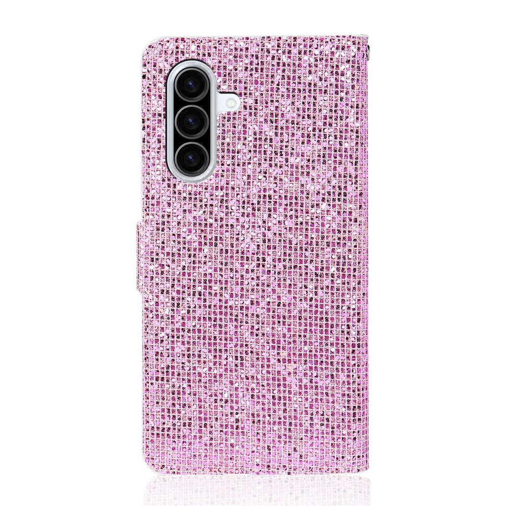 For Samsung Galaxy A37 5G Case PU Leather Wallet Card Slots Glitter Phone Cover