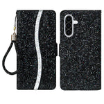 For Samsung Galaxy A37 5G Case PU Leather Wallet Card Slots Glitter Phone Cover