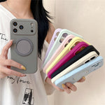 For iPhone 18 Pro / 17 Pro Case 360 Rotating Kickstand Precision Cutout Liquid Silicone Phone Cover