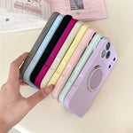 For iPhone 18 Pro / 17 Pro Case 360 Rotating Kickstand Precision Cutout Liquid Silicone Phone Cover