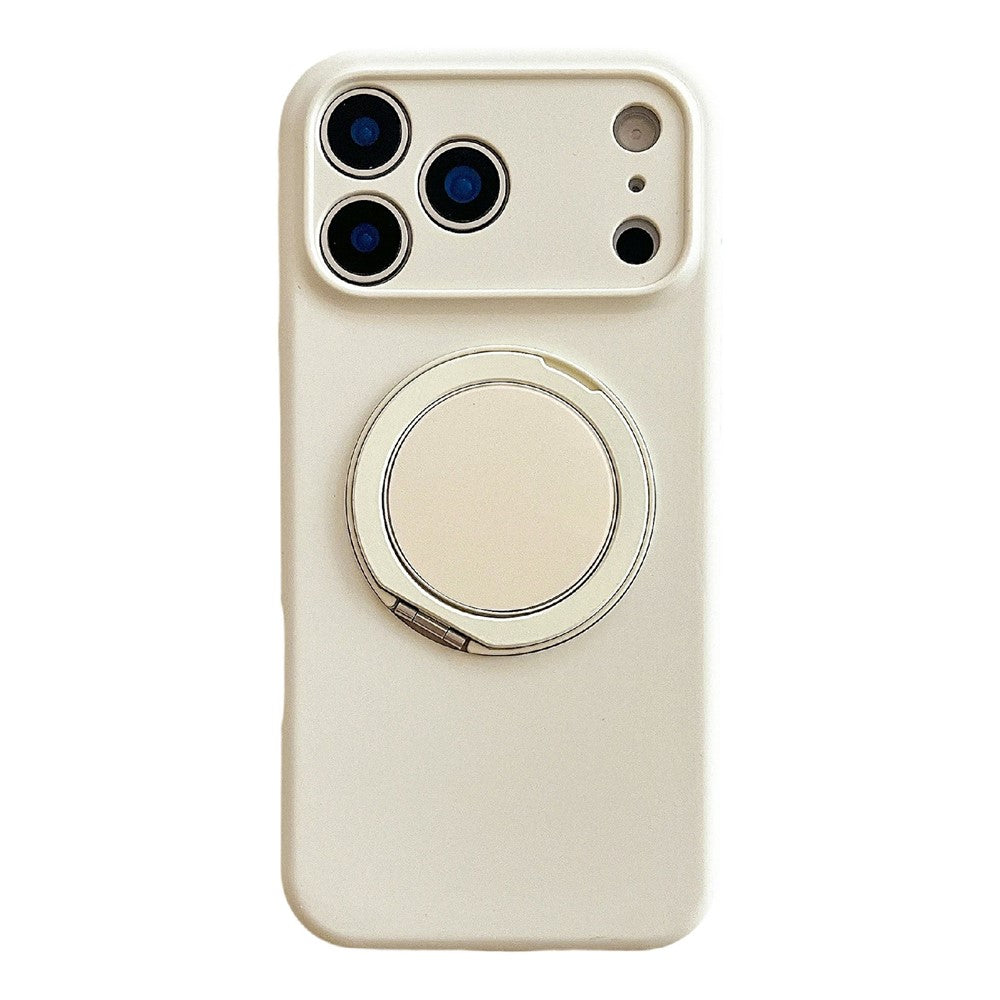For iPhone 18 Pro / 17 Pro cover 360 roterende støttefod Præcisionsudskæring Flydende silikone telefoncover