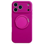 For iPhone 18 Pro / 17 Pro Case 360 Rotating Kickstand Precision Cutout Liquid Silicone Phone Cover