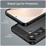 Til Samsung Galaxy A57 5G Etui Beskyttende Telefoncover Kulfibertekstur Børstet