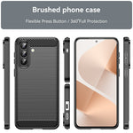Til Samsung Galaxy A57 5G Etui Beskyttende Telefoncover Kulfibertekstur Børstet