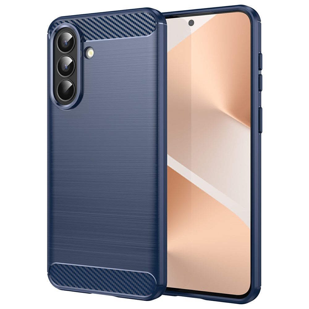 Til Samsung Galaxy A57 5G Etui Beskyttende Telefoncover Kulfibertekstur Børstet