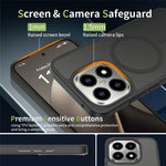 For Xiaomi 15T Magnetic Phone Case Matte Finish TPU PC Shockproof Phone Cover with Tempered Glass