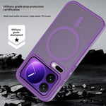 Magnetiskt mobilskal för Xiaomi 17 Pro, matt finish, TPU PC, stötsäkert mobilskal med härdat glas