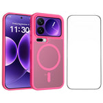 Magnetiskt mobilskal för Xiaomi 17 Pro, matt finish, TPU PC, stötsäkert mobilskal med härdat glas