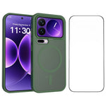 Magnetiskt mobilskal för Xiaomi 17 Pro, matt finish, TPU PC, stötsäkert mobilskal med härdat glas