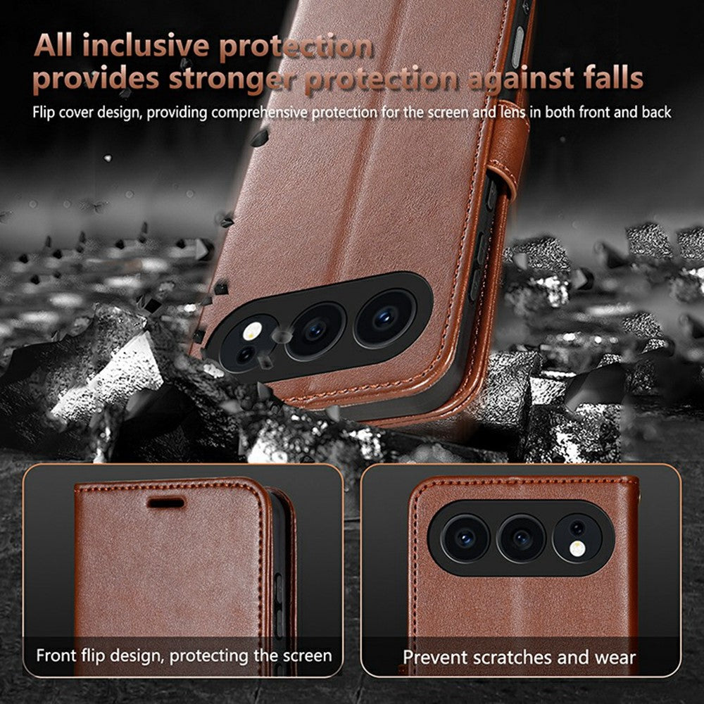 AZNS For Honor 500 5G Case Anti-Scratch PU Leather Stand Wallet Phone Cover
