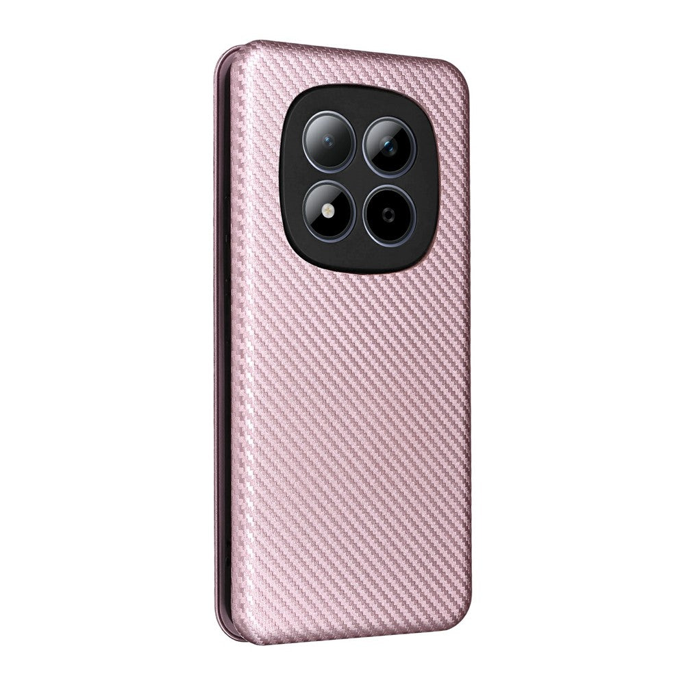 For Xiaomi Redmi Note 15 Pro 4G (Global) Case Carbon Fiber Texture Drop-Proof PU Leather Phone Cover