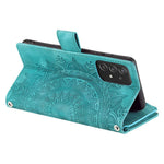 Zipper Pocket Wallet Case for Samsung Galaxy A52 4G / 5G / A52s 5G, Collision-proof Mandala Flower Imprinted PU Leather Stand Cover with Multiple Card Slots