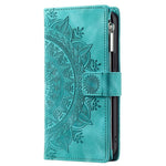 Zipper Pocket Wallet Case for Samsung Galaxy A52 4G / 5G / A52s 5G, Collision-proof Mandala Flower Imprinted PU Leather Stand Cover with Multiple Card Slots