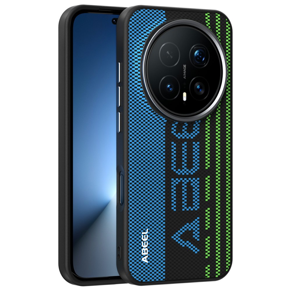 ABEEL For Honor Magic8 Pro 5G Magnetic Case Micro-Embossing 6D Printed PC TPU Aluminum Alloy Leather Phone Cover