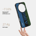 ABEEL For Honor Magic8 Pro 5G Magnetic Case Micro-Embossing 6D Printed PC TPU Aluminum Alloy Leather Phone Cover