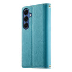 For Samsung Galaxy S26 Case Zipper Wallet Color Splicing Leather Flip Phone Cover with Straps