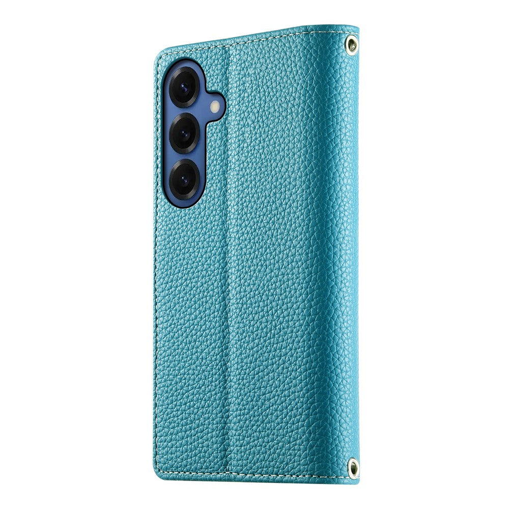For Samsung Galaxy S26 Case Zipper Wallet Color Splicing Leather Flip Phone Cover with Straps